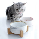 PAWS ASIA Manufacturers Luxury Elevated Pink Eco Dog Bowl With Wood Stand