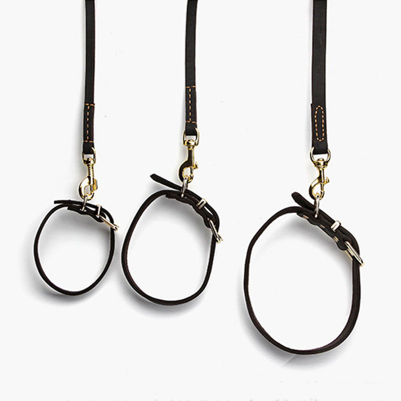 PAWS ASIA Suppliers Hot High Quality Luxury Thick Genuine Cowhide Leather Dog Collar