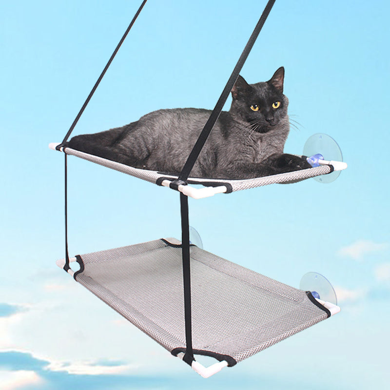 PAWS ASIA Wholesale Summer Double Layer Comfy Window Wall Hanging Cat Bed Hammock