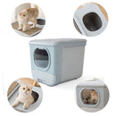 PAWS ASIA Suppliers Multifunctional Expandable Enclosed Large Drawer Type Cat Litter Box With Scratcher