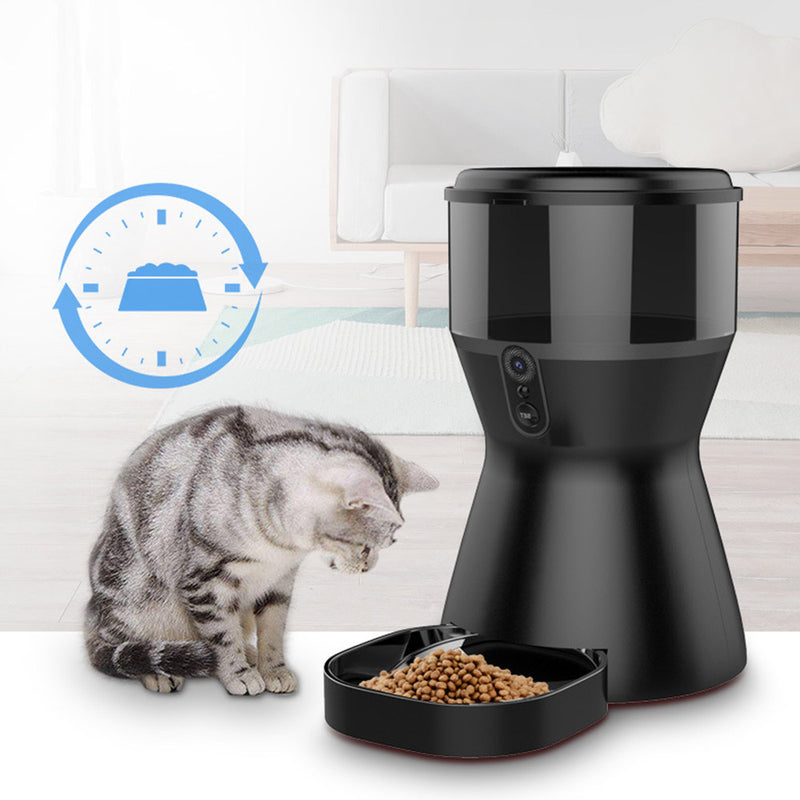 PAWS ASIA Suppliers ABS Smart Wifi Timer 4L Automatic Slow Pet Feeder With Camera Voice Interaction Dog Cat