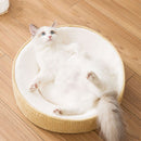 PAWS ASIA Factory Soft Chunky Cute Furcozy Round Memory Foam Cat Bed Mat