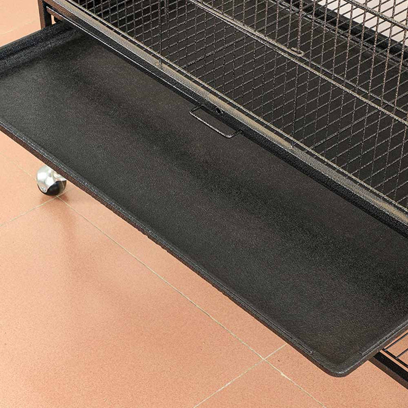 PAWS ASIA Manufacturers Easy Clean Double Layer Large Parrots Big Bird Cage With Tray And Wheel