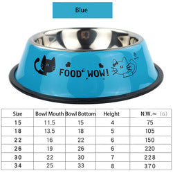 PAWS ASIA Suppliers Stainless Steel Multi Color Custom Print Pet Feeder