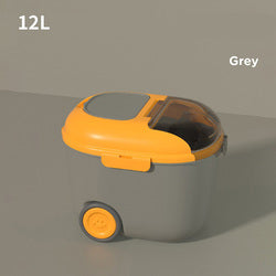 PAWS ASIA Wholesale Plastic Large Capacity Storage Seal Pet Food Container Box With Wheel
