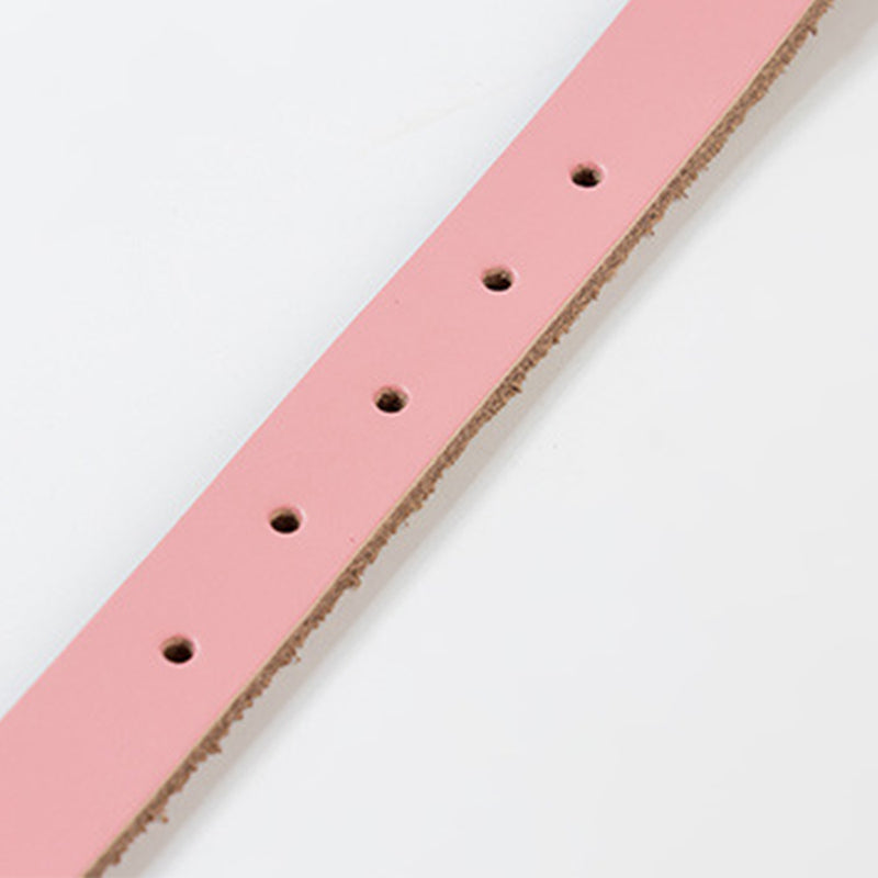 PAWS ASIA Factory Direct Sale Hot Sale Adjustable Vegan Cowhide Leather Plain Color Dog Collar