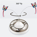 PAWS ASIA Suppliers Cute Electronic Automatic interactive Butterfly Cat Toy With Turntable