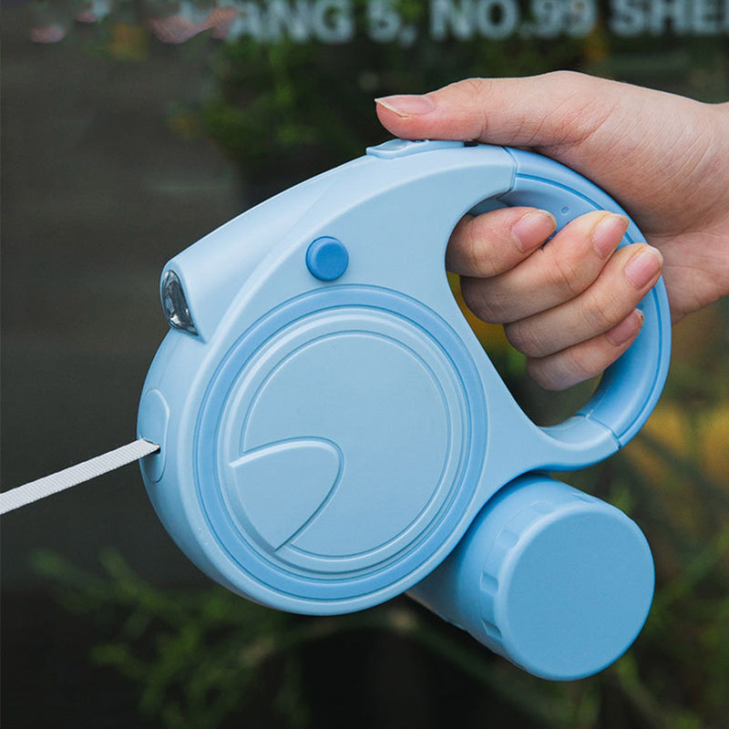 PAWS ASIA Manufacturer Long Slip Rope Automatic Retractable Dog Leash With Light And Bag