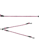 PAWS ASIA Custom Soft Polyester Stripe Color Double Dog Leash With Comfortable Handle