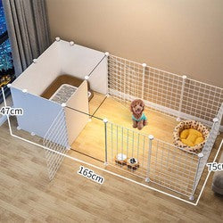 PAWS ASIA Suppliers Metal Small Freely Combined Dog Fence For Pet Isolation Cat Barrier Kennel