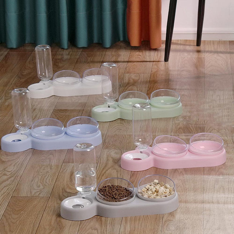 PAWS ASIA Wholesale Eco Friendly Plastic Modern Three Dog Bowl Cat Automatic Water Feeding