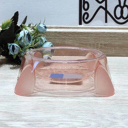 PAWS ASIA Manufacturers Plastic Raised Feed Water And Food Transparent Cat Bowl Dog