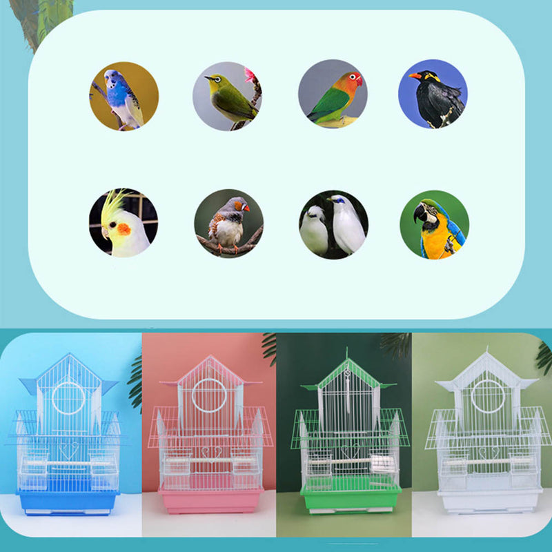 PAWS ASIA Wholesale Small Hanging Breeding Standing Bird Cage With Tray Aviary For Finches