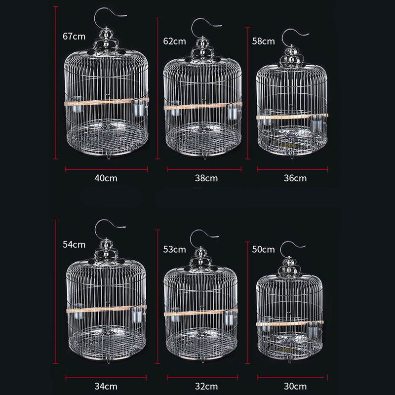 PAWS ASIA Manufacturers Stainless Steel Wire Luxury Round Decorative Hanging Small Bird Cage House