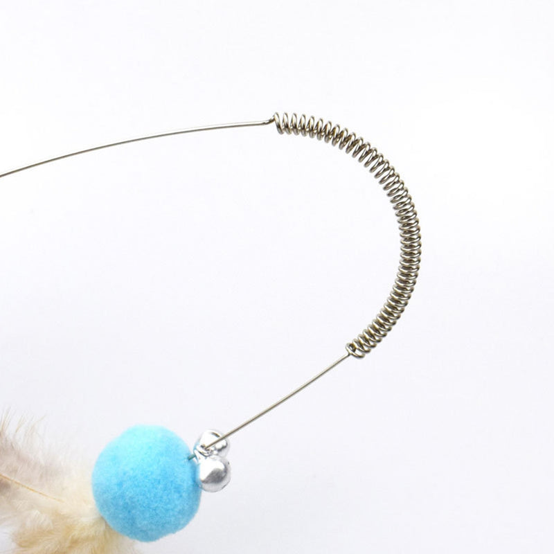 PAWS ASIA Suppliers Dropshipping High Quality Assorted Color Creative Cat Birthday Toys Wand With Feather