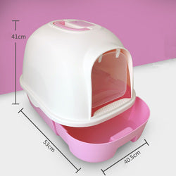 PAWS ASIA Manufacturers Brown Large Space Enclosure Cat Litter Box With Drawer And Shovel Pet Toilet
