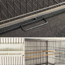 PAWS ASIA Manufacturers Easy Clean Double Layer Large Parrots Big Bird Cage With Tray And Wheel