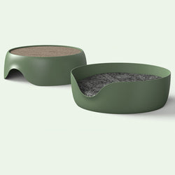 PAWS ASIA Wholesale Custom New 2 In 1 Warm Round Easy Clean Cat Scratcher Bed