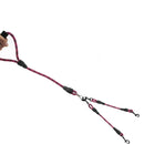 PAWS ASIA Custom Soft Polyester Stripe Color Double Dog Leash With Comfortable Handle