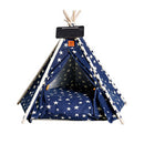PAWS ASIA Manufacturers Luxury Design Wood Frame Foldable Dog Bed Tent Kennel Cat Teepee