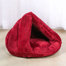 PAWS ASIA Suppliers Direct Sale Modern Half Enclosed Luxury Plush Soft Novelty Cute Removable Round Calming Cat Bed Sofa