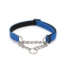 PAWS ASIA Factory Nylon Padded Reflective Adjusting Lightweight Large Dog Collar With Metal Chain