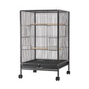 PAWS ASIA Manufacturers Dropshipping Amazon Hot Selling Stainless Steel Wire Black Breeding Cage For Bird With Tray