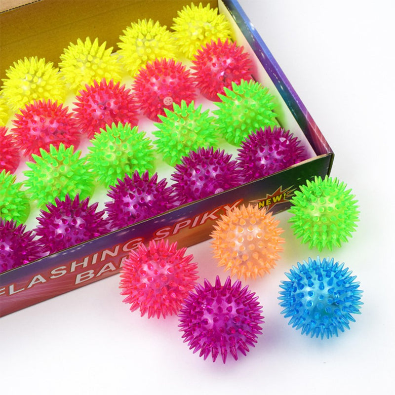 PAWS ASIA Amazon New Rubber Squeaky Glow Exercise Interactive Thorn Pet Toys Ball Dog3