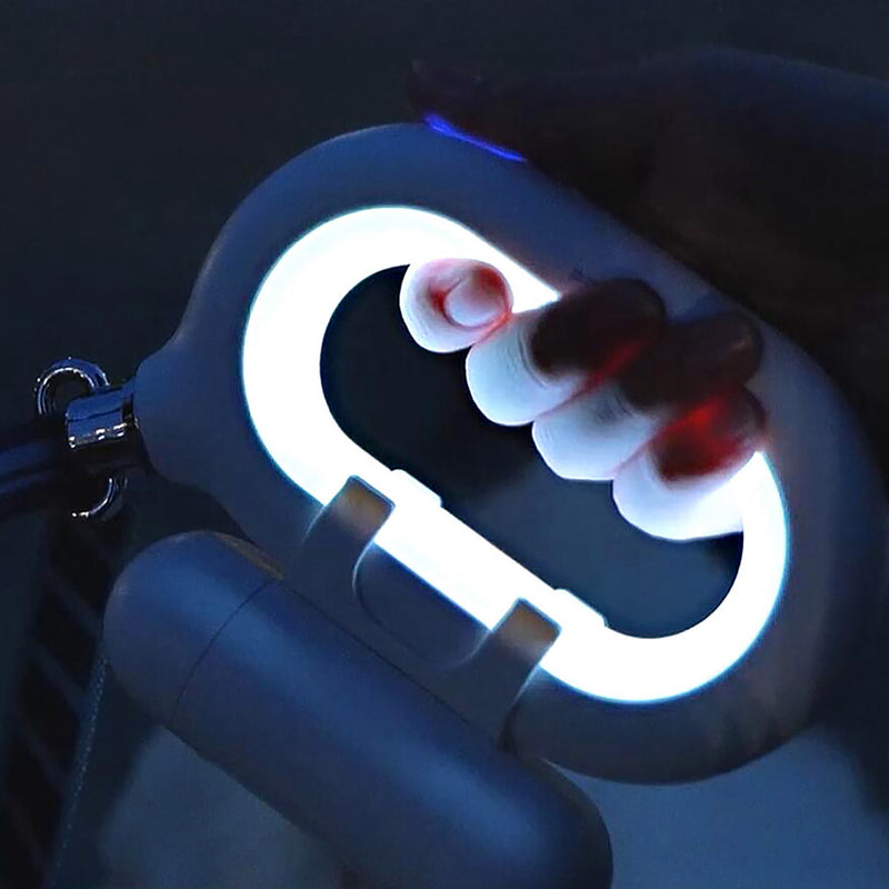 PAWS ASIA Wholesale Pet Product Nylon Led Light Smart Dog Leash With Waste Bag Dispenser