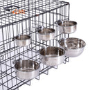 PAWS ASIA Factory Stainless Steel Height Adjustable Portable Pet Travel Transport Feeding Fixed Hanging Dog Bowl