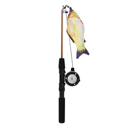 PAWS ASIA Wholesale Hot Selling Interactive Retractable Teaser Stick Fishing Rod Cat Toy Wand
