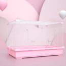 PAWS ASIA Manufacturers Wire Small Animal Pet Pink Hamster Travel Cages