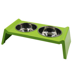 PAWS ASIA Factory Melamine Luxury Unique Stainless Steel Double Dog Bowl With Stand Pet Feeding