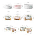 PAWS ASIA Manufacturers Luxury Elevated Pink Eco Dog Bowl With Wood Stand