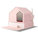 PAWS ASIA Suppliers Modern Luxury Enclosed Drawer Cat Litter Box With Mat Pet Toilet House