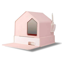 PAWS ASIA Suppliers Modern Luxury Enclosed Drawer Cat Litter Box With Mat Pet Toilet House