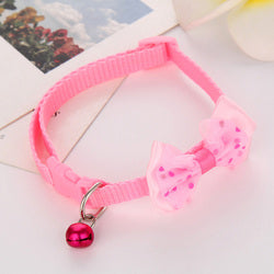 PAWS ASIA Manufacturers In Bulk Adjustable Breakaway Buckle Pet Bow Bell Cat Collar Small Dog