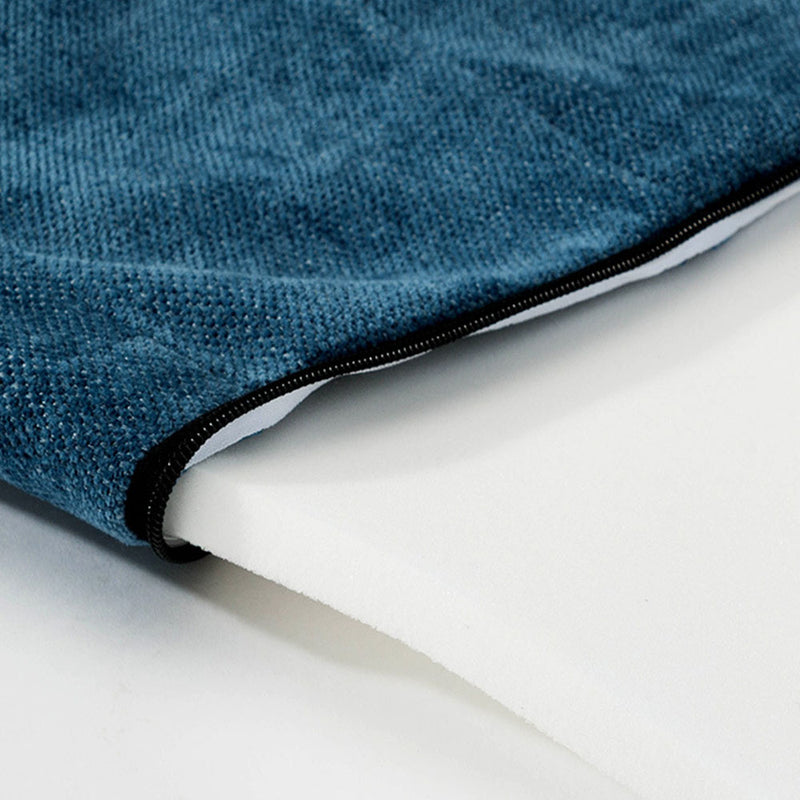 PAWS ASIA Factory Direct Sale Trendy Luxury Folding Fluffy Cute Blue Half Enclosed Dog Cave Bed