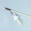 PAWS ASIA Factory Wood Interactive Teaser Feather Wand Mouse Cat Toy Stick With Bell