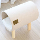 PAWS ASIA Amazon Hot Sale Cool Washable Cute Wooden Elevated Pink Cat Tunnel Bed3