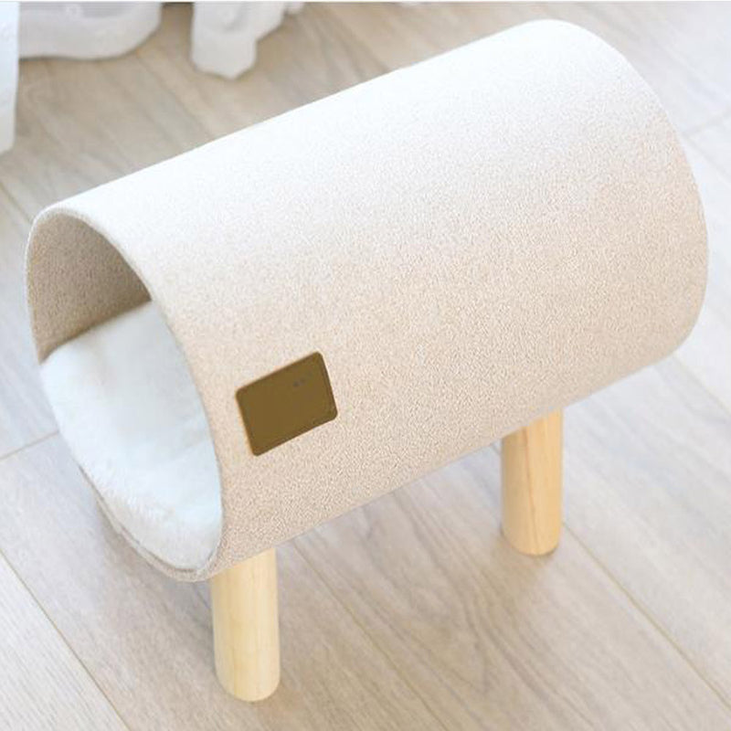 PAWS ASIA Amazon Hot Sale Cool Washable Cute Wooden Elevated Pink Cat Tunnel Bed3
