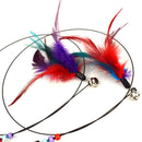 PAWS ASIA Suppliers Wholesale Wire Interactive Pet Teaser Playing Feather Cat Toy Wand Stick