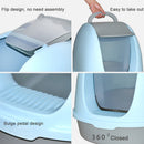 PAWS ASIA Factory New Design Plastic Full Closed Large Cat Litter Box Pet Cleaning With Handle