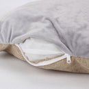 PAWS ASIA Factory Dropshipping Large Grey Anti Anxiety Indestructible Half Open Fluffy Pet Cat Bed House Toy Play Dog