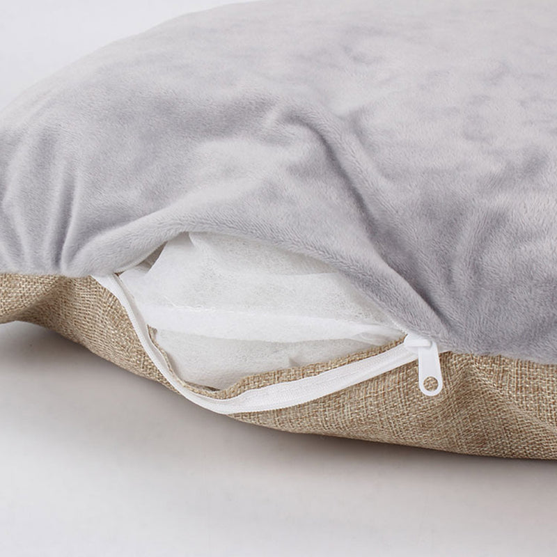 PAWS ASIA Factory Large Grey Indestructible Anti Anxiety Half Open Pet Cat Bed House Toy Dog