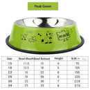 PAWS ASIA Suppliers Dropshipping Stainless Steel Non Slip Multi Color Print Pet Feeder Dog Bowl Cat