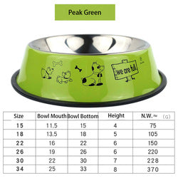 PAWS ASIA Suppliers Dropshipping Stainless Steel Non Slip Multi Color Print Pet Feeder Dog Bowl Cat