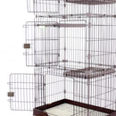 PAWS ASIA Suppliers Wholesale Luxury Outside 3 Layer Big Size Breeding Condo Cage Cat House With Tray Hammock Bowl Toy
