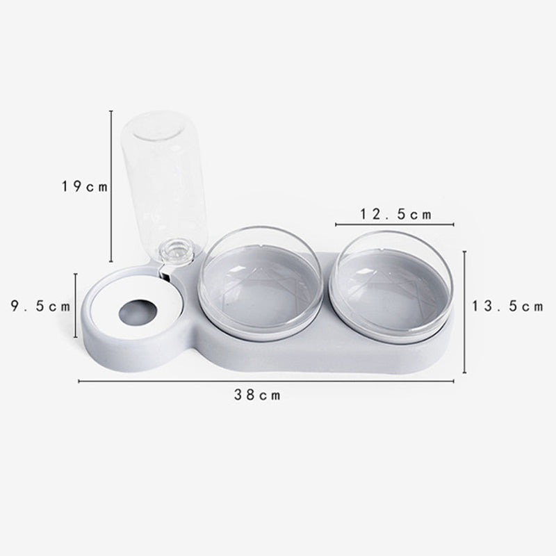 PAWS ASIA Wholesale Eco Friendly Plastic Modern Three Dog Bowl Cat Automatic Water Feeding