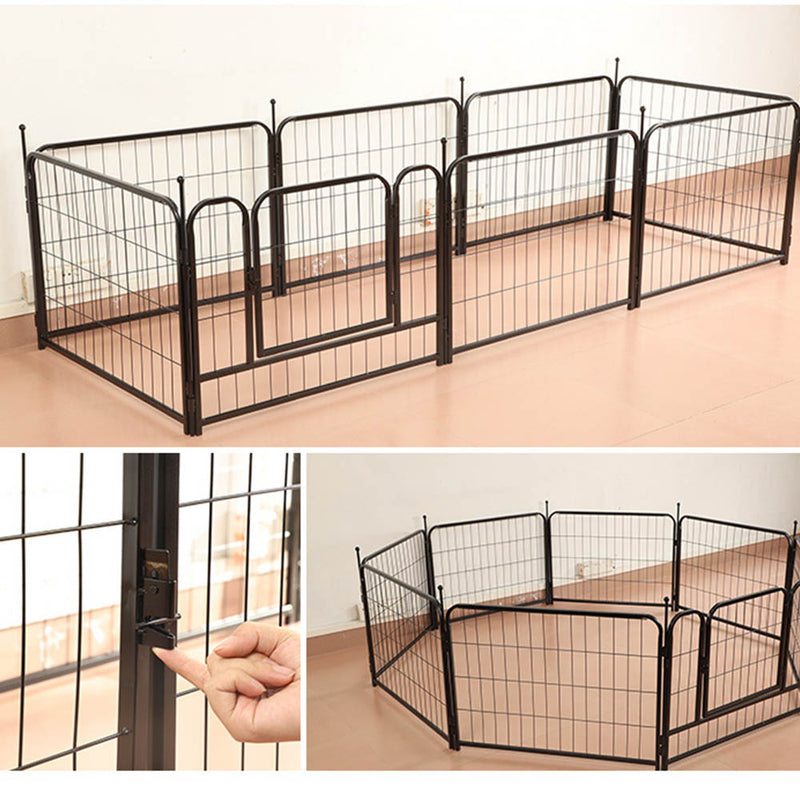 PAWS ASIA Suppliers Large Indoor Metal Foldable Expandable Dog Fence With 8 Panels Pet Exercise Kennel Playpen